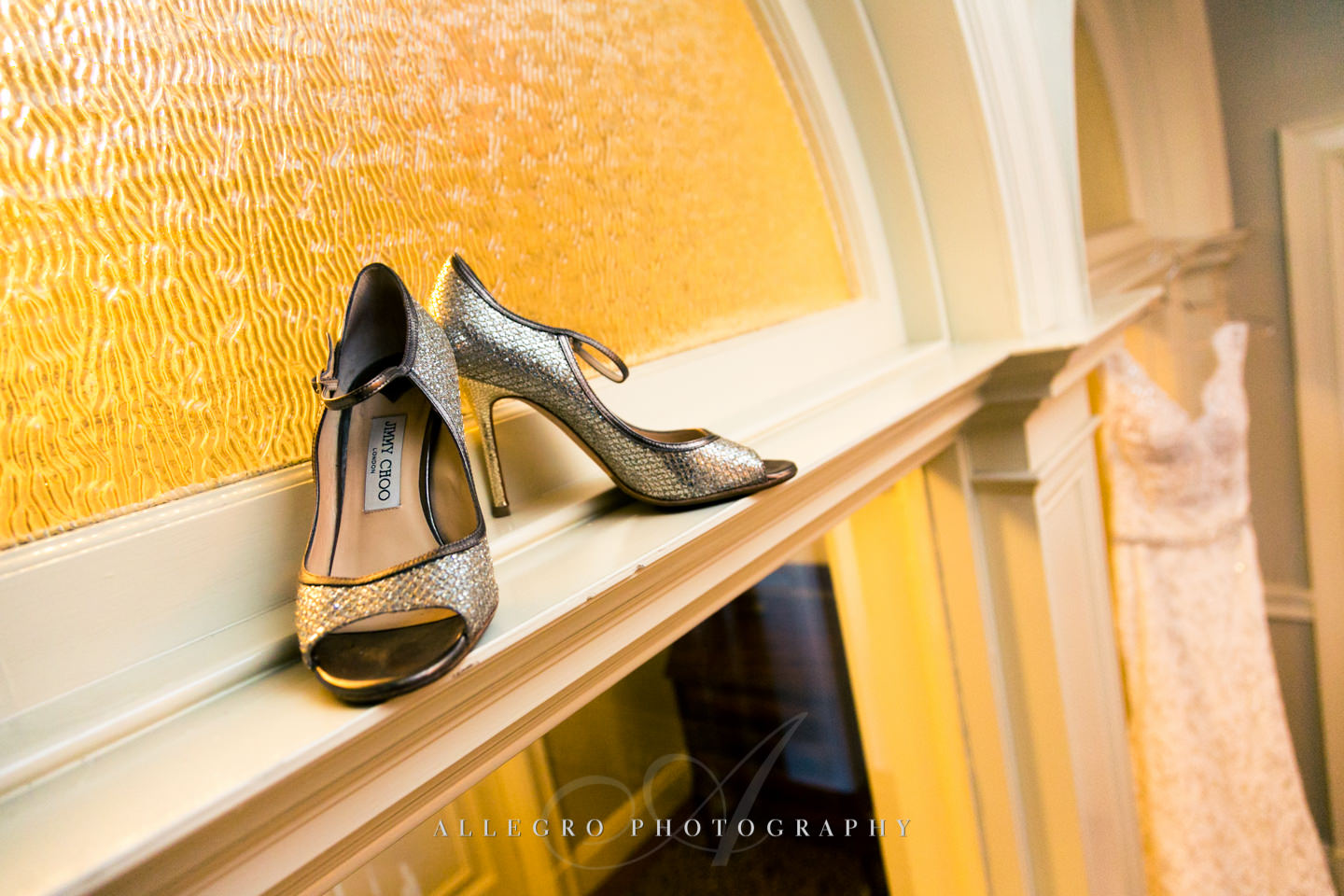 jimmy choo bridal shoes at oceancliff -photo by Allegro Photography
