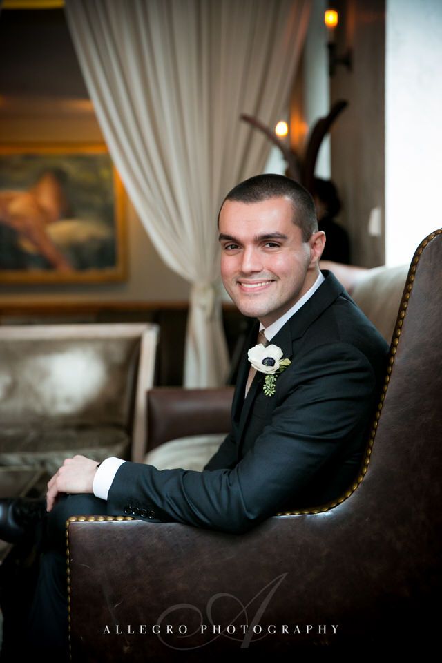 highball lounge groom portrait -photo by Allegro Photography