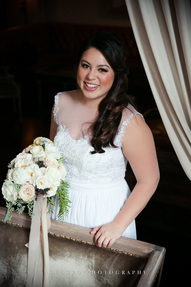 bridal portrait, bouquet by orly khon floral design -photo by Allegro Photography