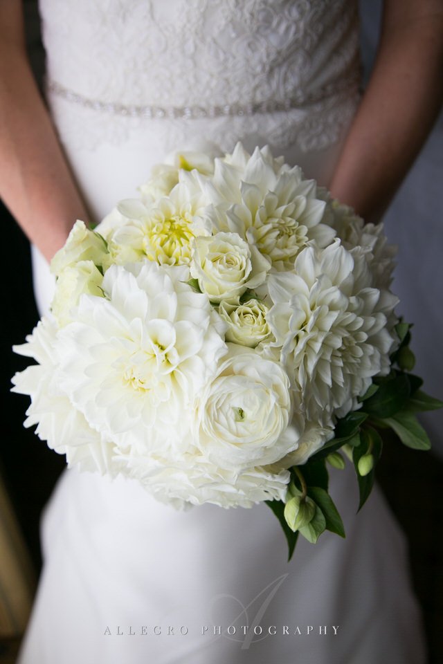white wedding boquet
