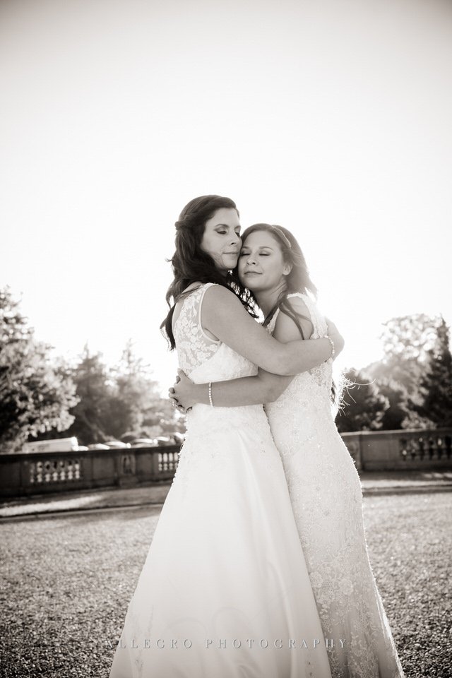 two brides lesbian wedding - photo by Allegro Photography