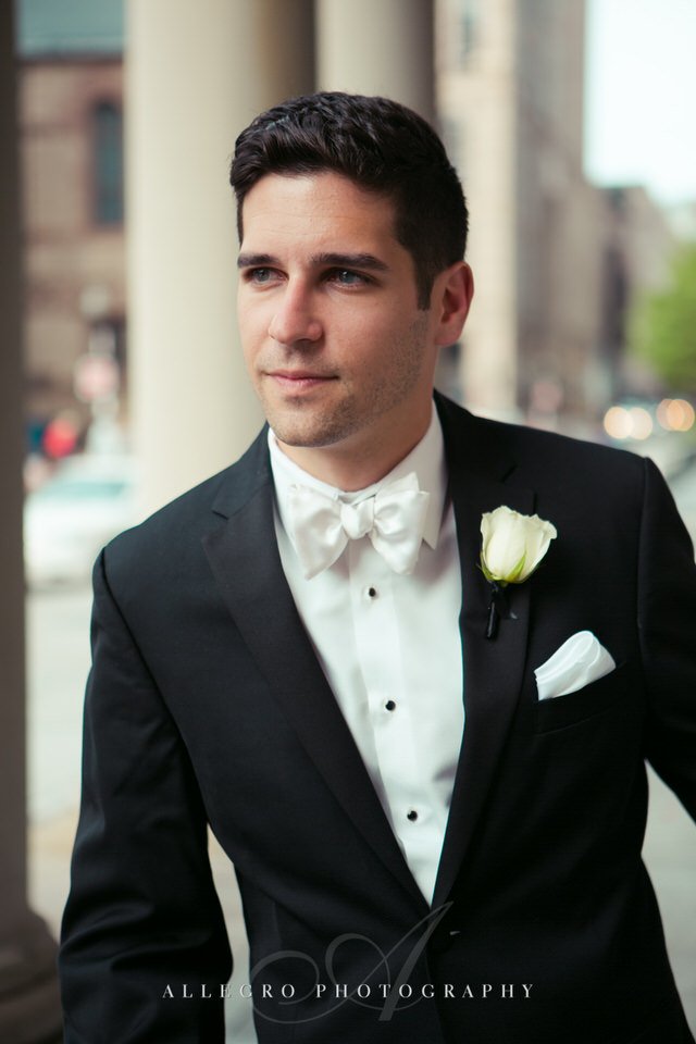 groom portrait - photo by Allegro Photography
