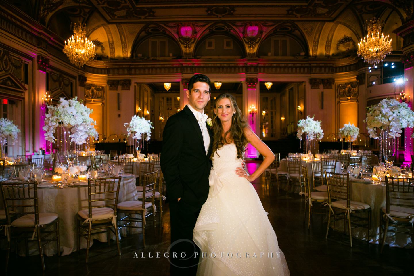 in their beautiful grand ballroom - fairmont copley plaza- - photo by allegro photography
