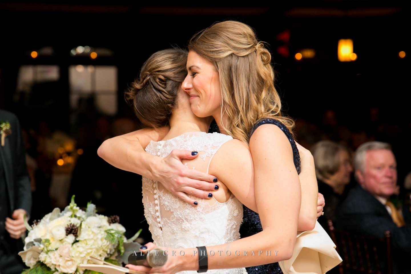 bride and maid of honor- photo by allegro photography