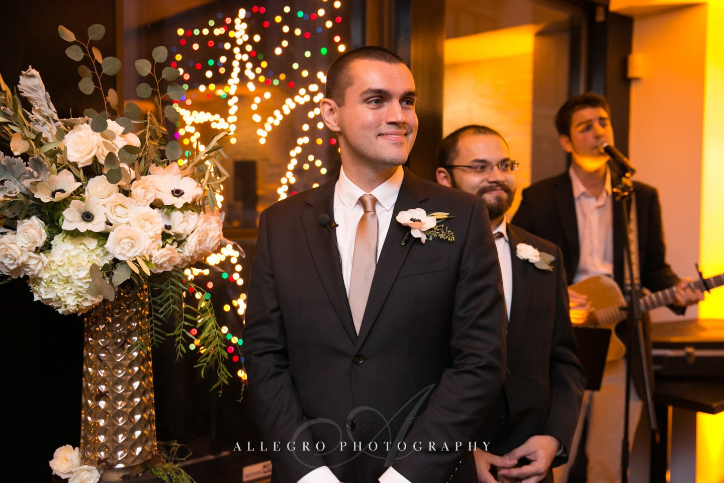 groom waiting - photo by Allegro Photography