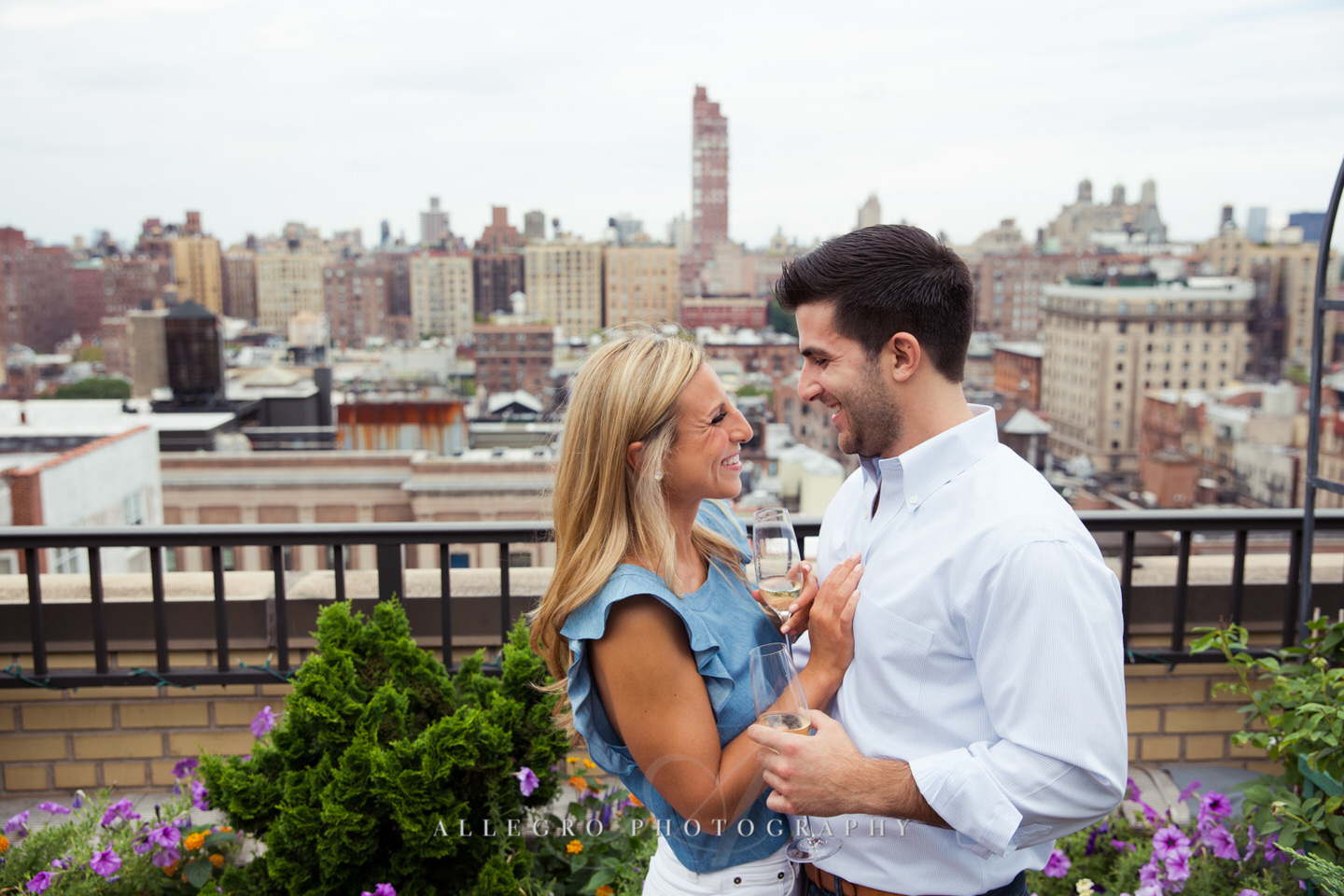 roof top manhattan e-session photo by Allegro Photography