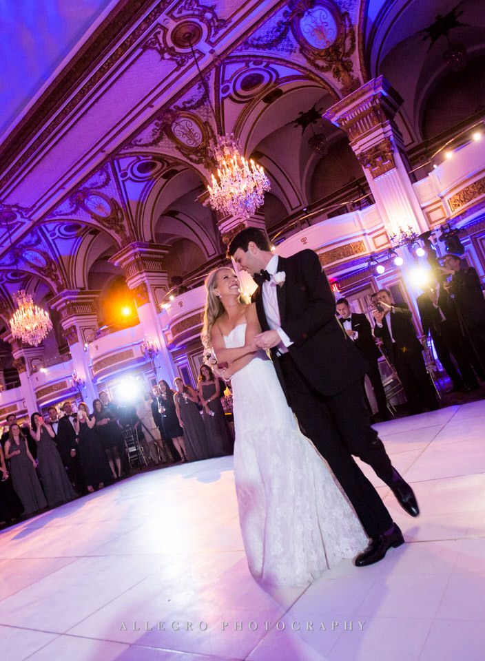 first dance fairmont copley plaza wedding photo by Allegro Photography
