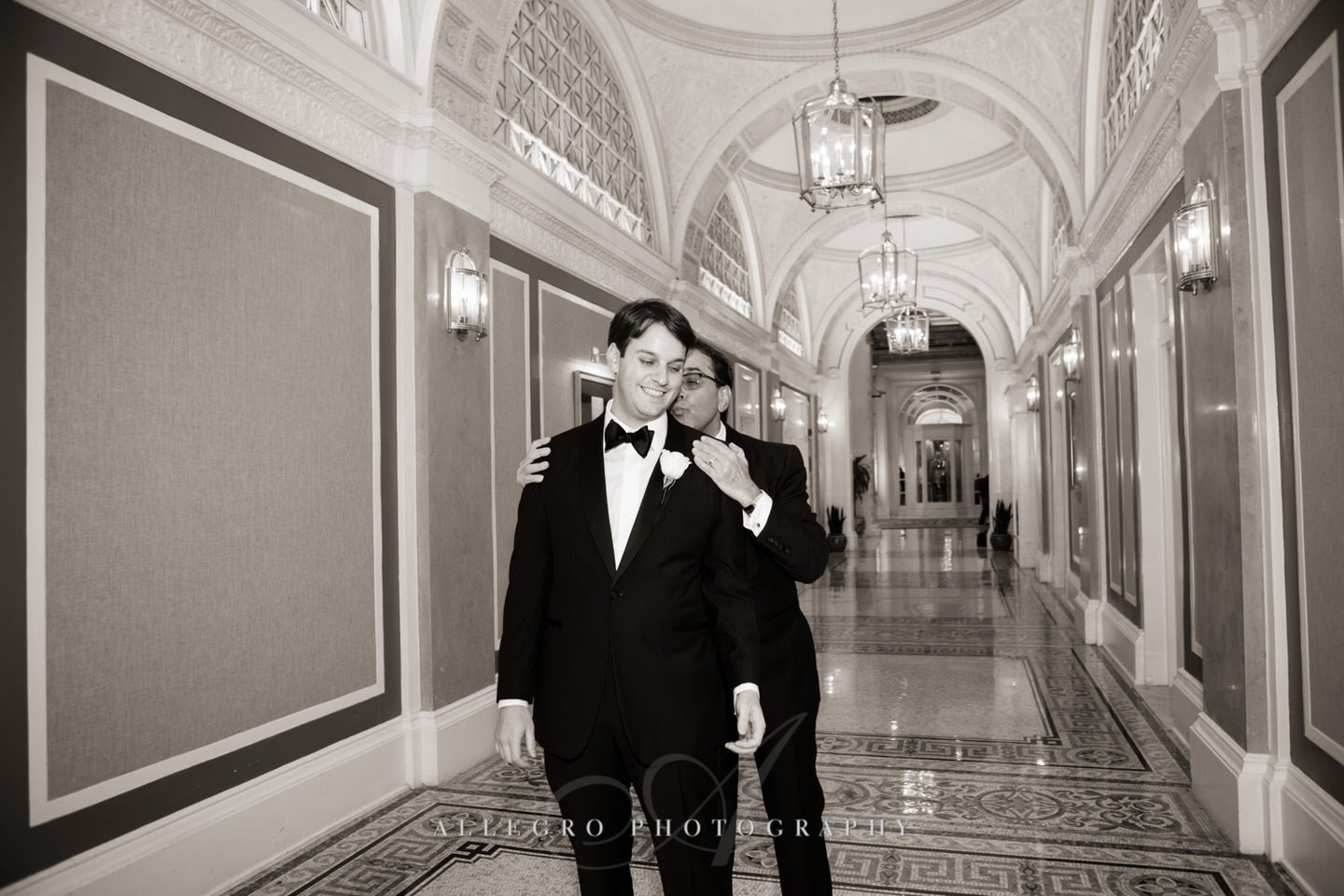 first look - fairmont copley plaza wedding photo by Allegro Photography