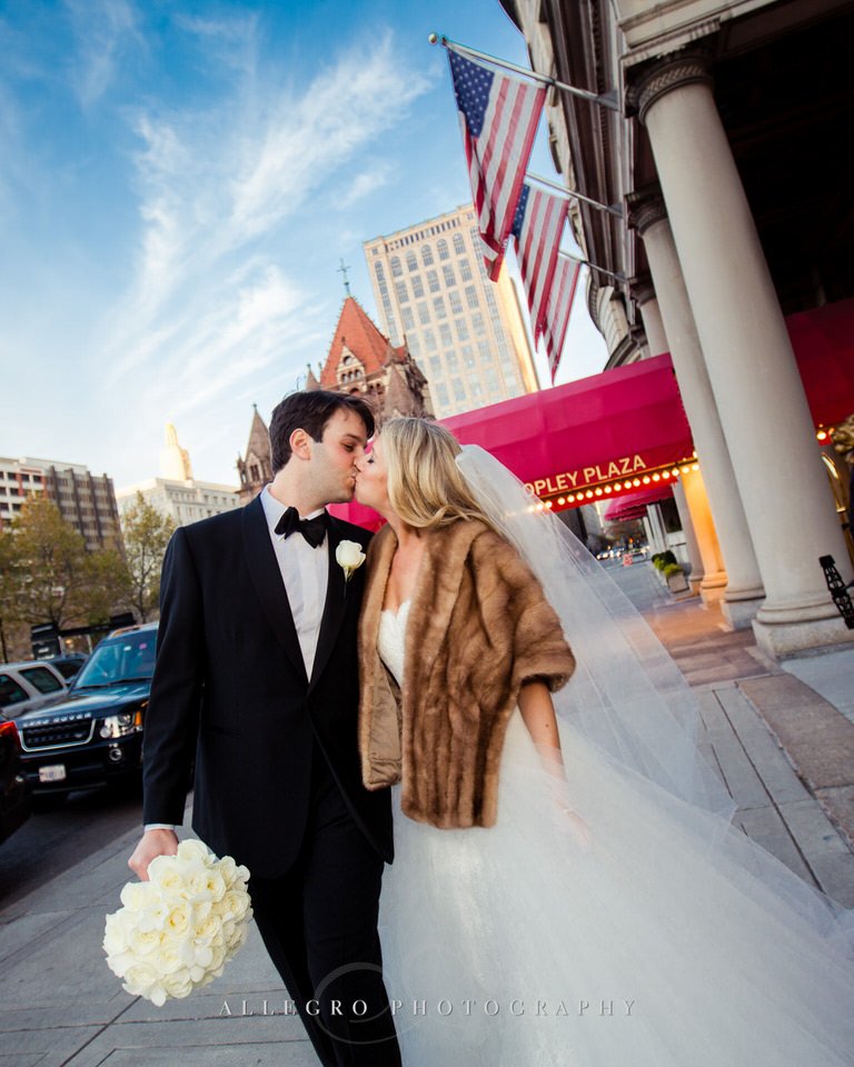 bride and groom portraits - fairmont copley plaza wedding photo by Allegro Photography