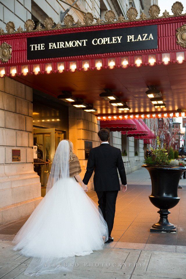 bride and groom portraits - fairmont copley plaza wedding photo by Allegro Photography