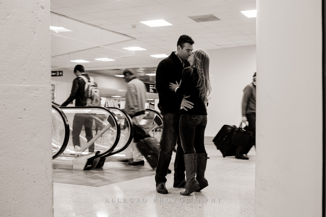 airport inspired engagement photo - photo by allegro photography