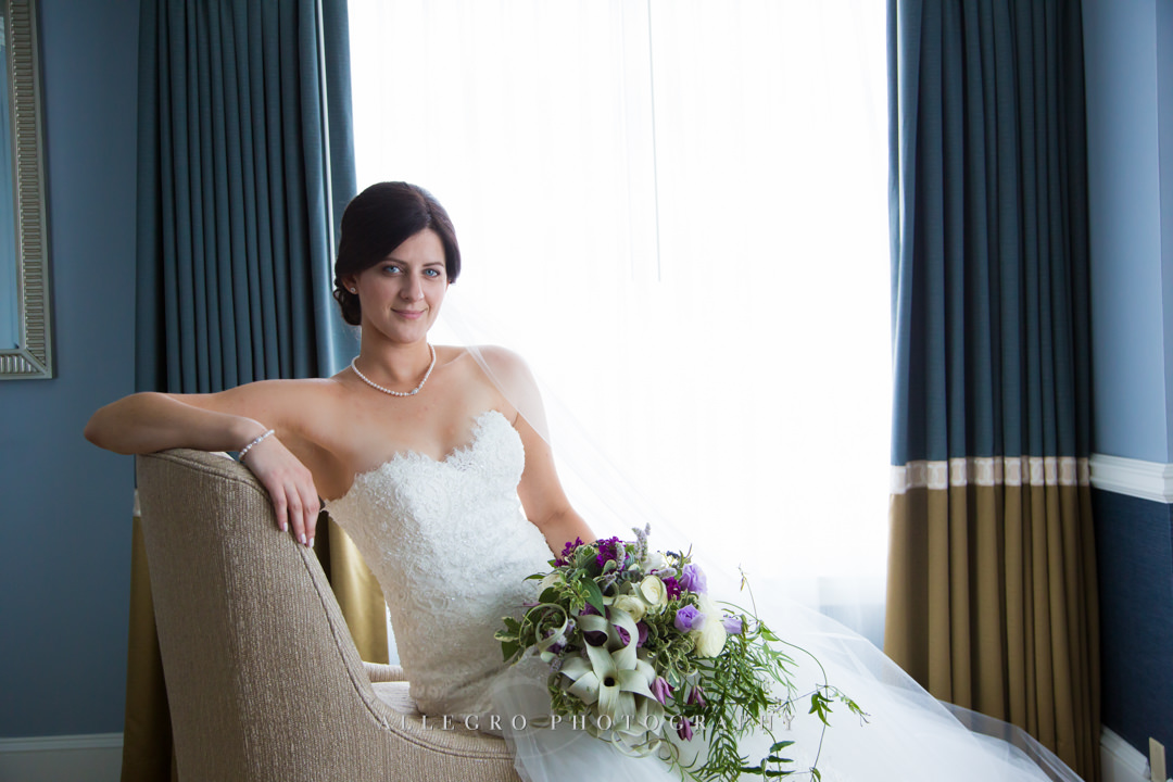 Boston bridal portrait in hotel - photo by allegro photography