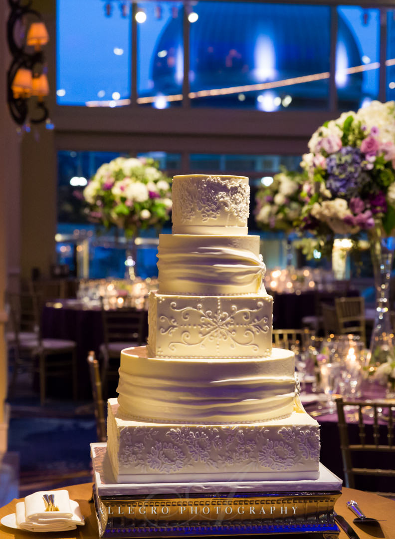 boston harbor hotel wedding cake - photo by allegro photography