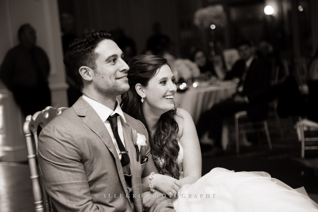bride and groom at the boston harbor hotel - photo by allegro photography