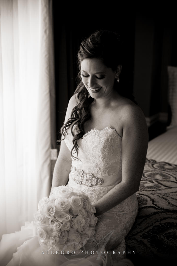 boston harbor hotel bridal portrait - photo by allegro photography