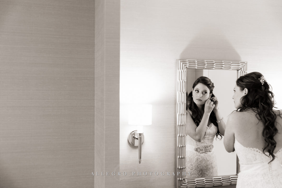 boston harbor hotel bride getting ready - photo by allegro photography