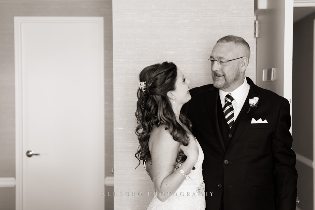 boston harbor hotel bride and father of the bride - photo by allegro photography