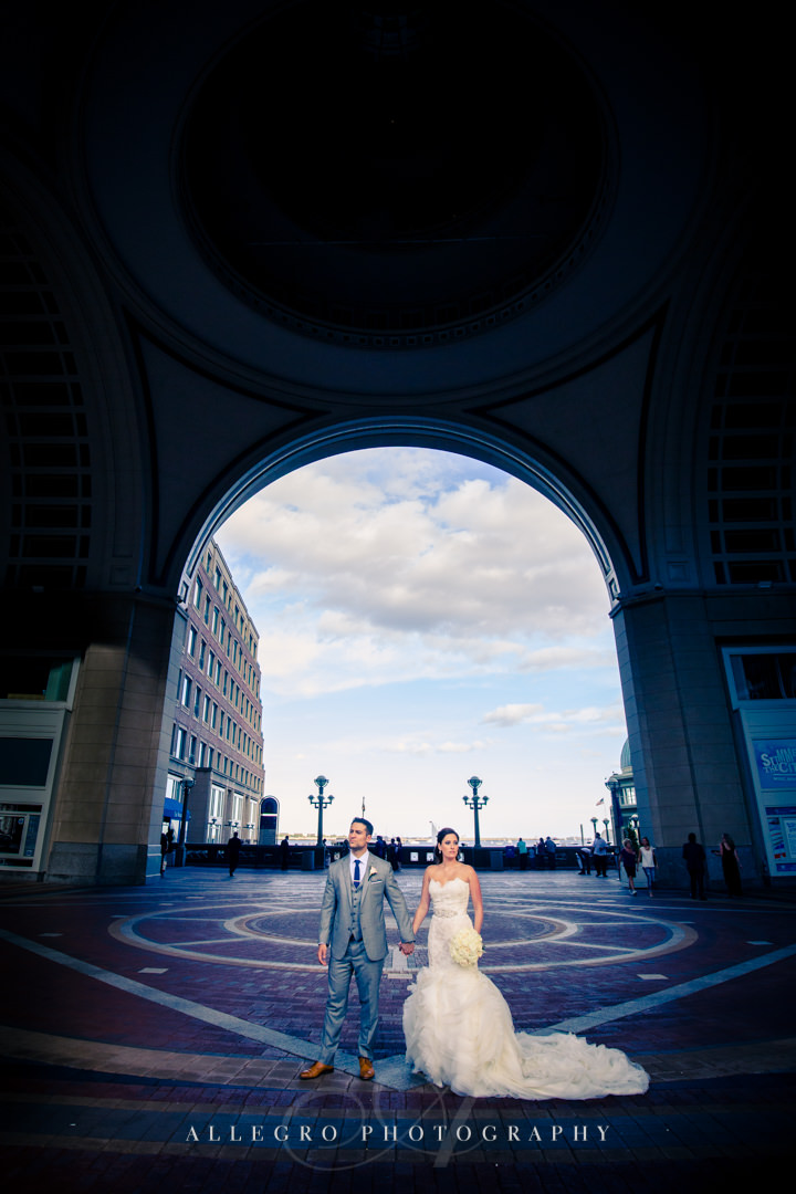 vogue downtown boston wedding portrait - photo by allegro photography