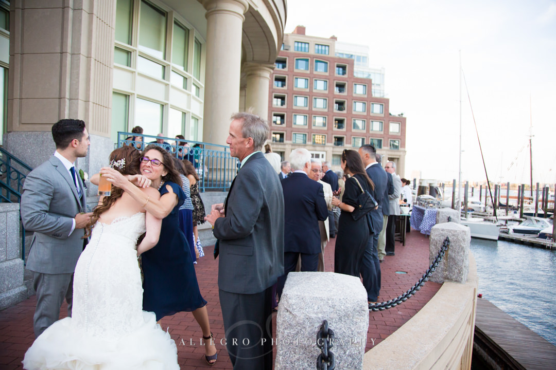 wedding party at the boston harbor - photo by allegro photography