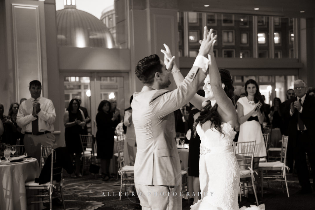romantic first dance at the boston harbor hotel - photo by allegro photography