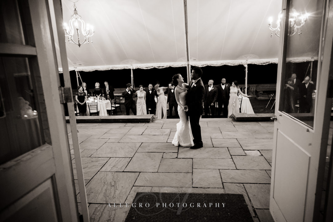first dance at wedding, crane estate - photo by allegro photography