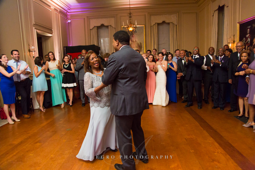 groom and mom dance at wedding reception - photo by allegro photography