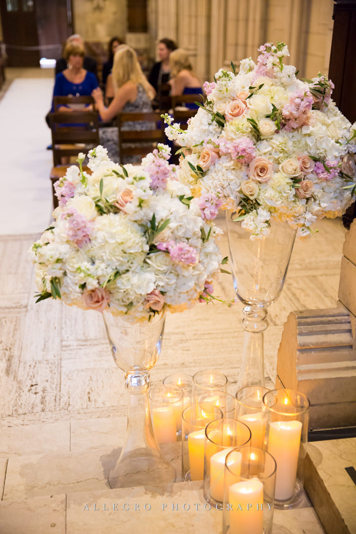 boston wedding immanuel church flowers - photo by allegro photography