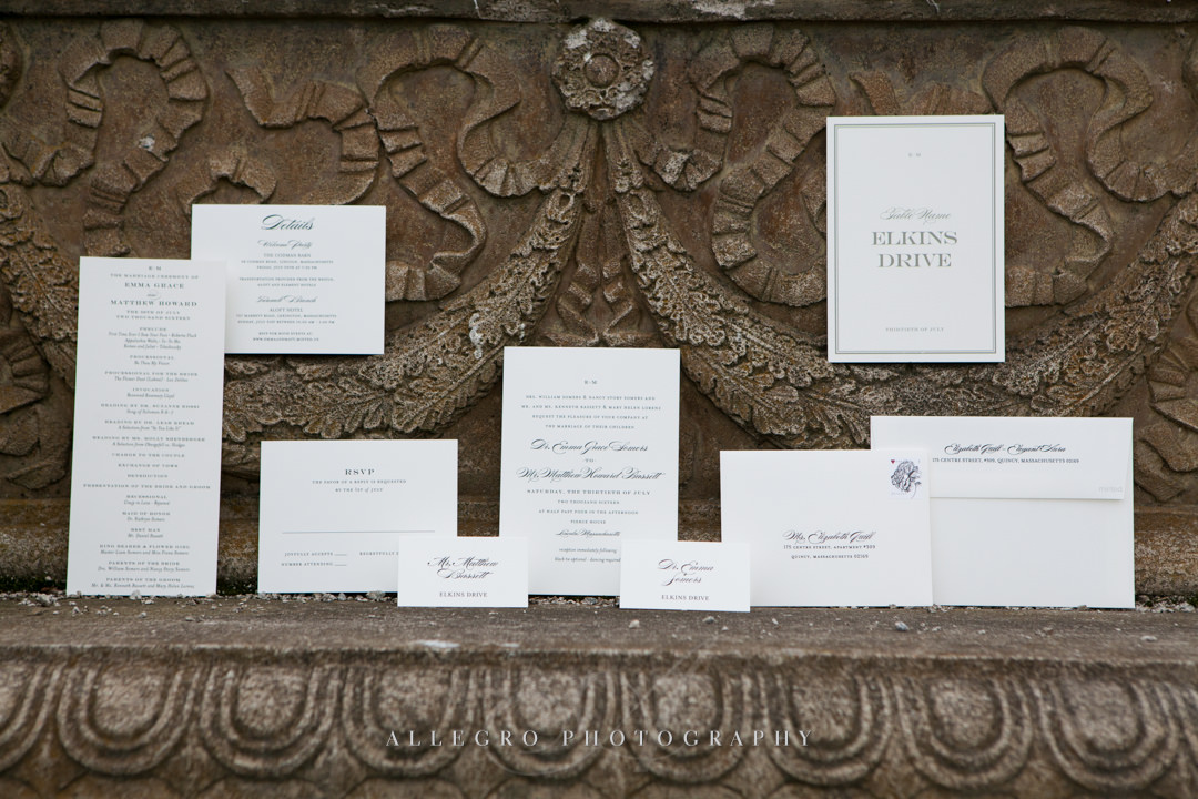wedding invitations boston - photo by allegro photography