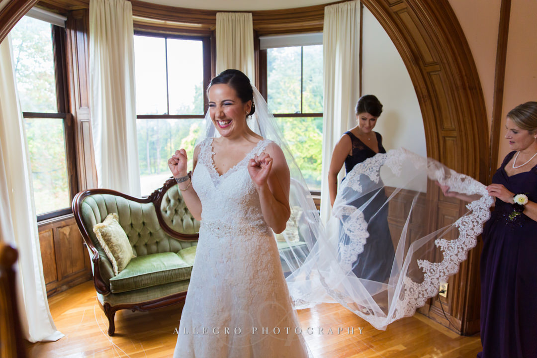 excited bride getting ready - photo by allegro photography