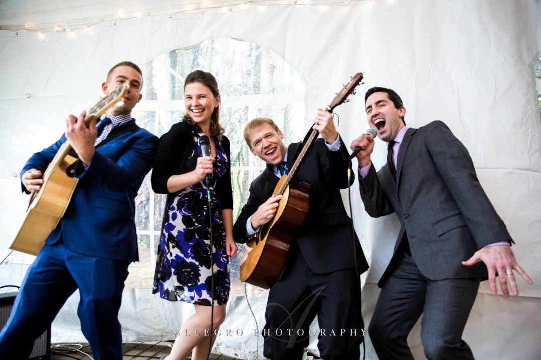 wedding band jamming out at the stevens estate - photo by allegro photography