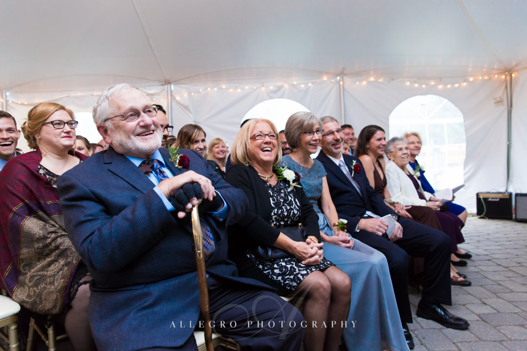 wedding laughs at the stevens estate - photo by allegro photography