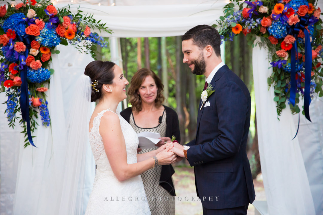 wedding vows at the stevens estate - photo by allegro photography