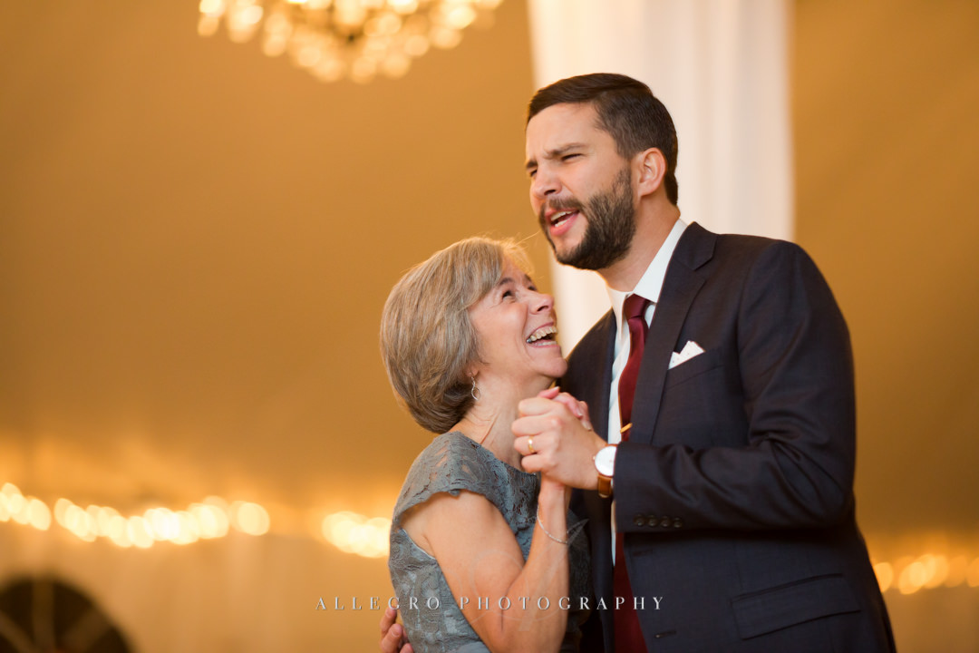 mother and son dance at boston wedding - photo by allegro photography