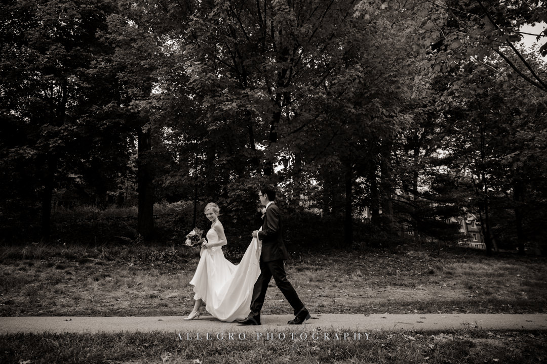 black and white wedding portrait boston - photo by allegro photography