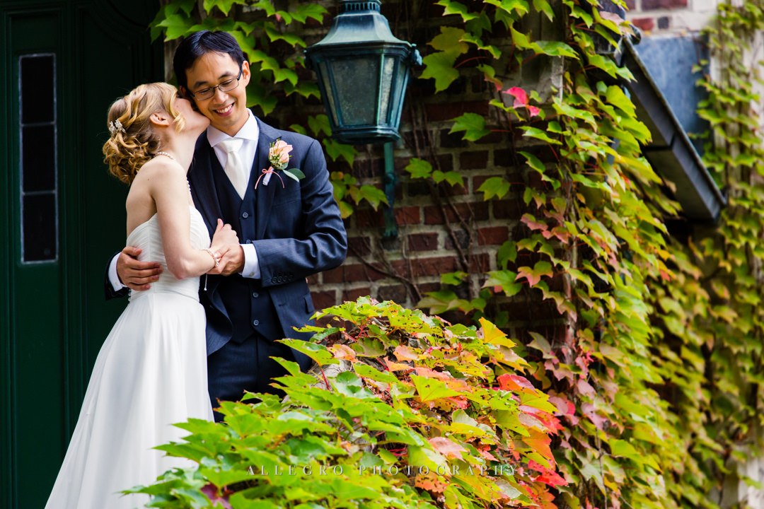 wellesley college bride and groom - photo by allegro photography