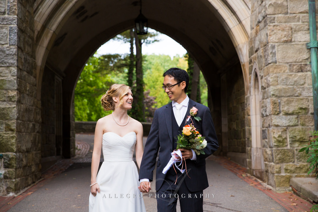 fall wedding at wellesley college - photo by allegro photography
