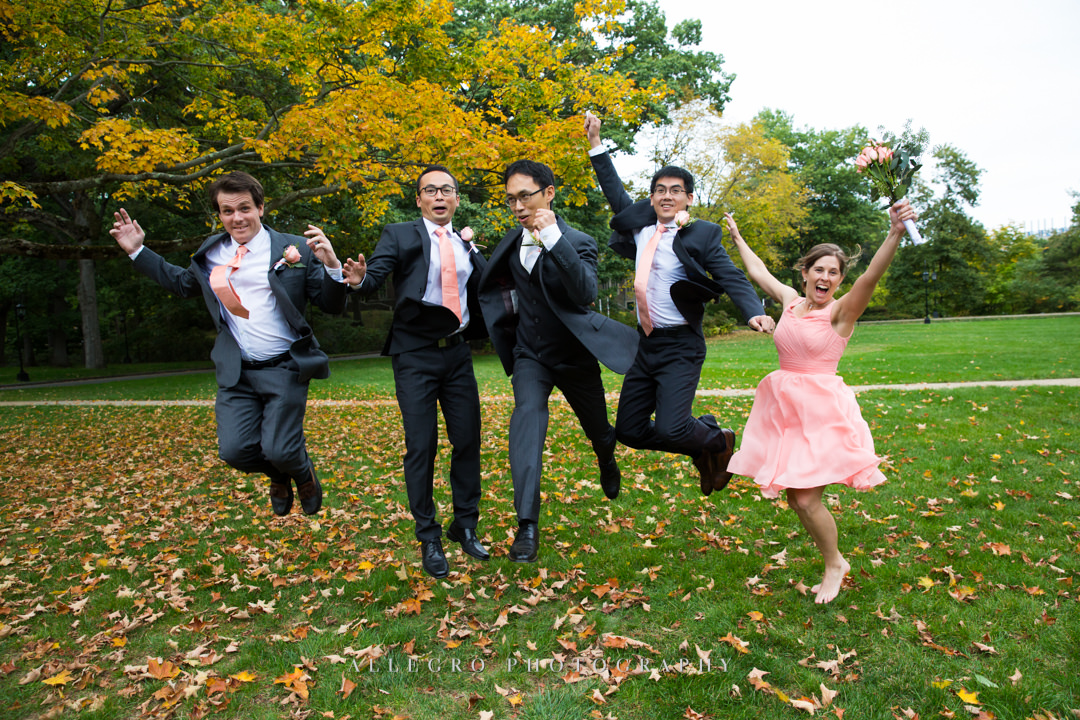 goofy wedding party at wellesley college - photo by allegro photography