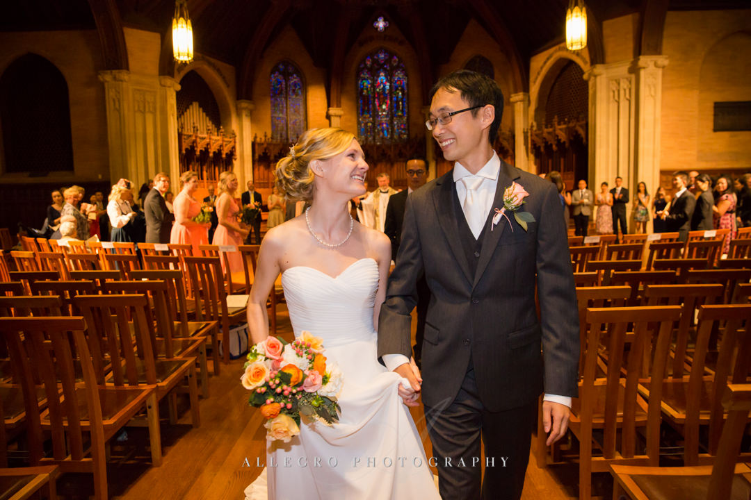 houghton chapel wedding at wellesley college - photo by allegro photography