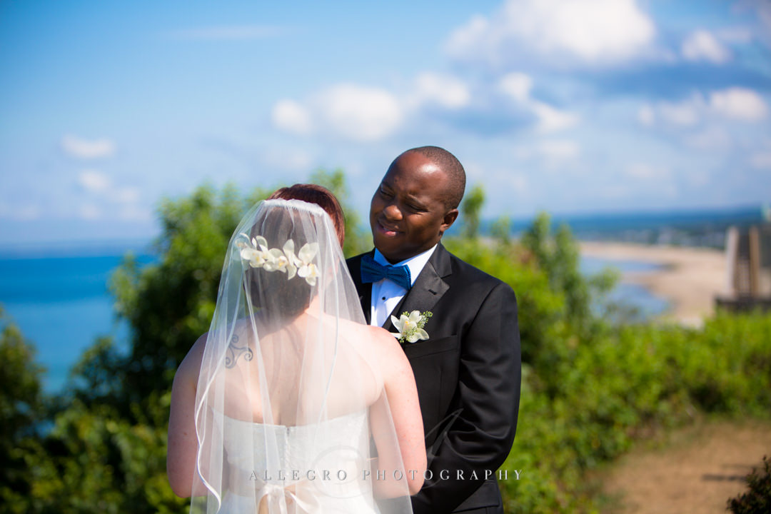 cape cod grooms first look - photo by allegro photography