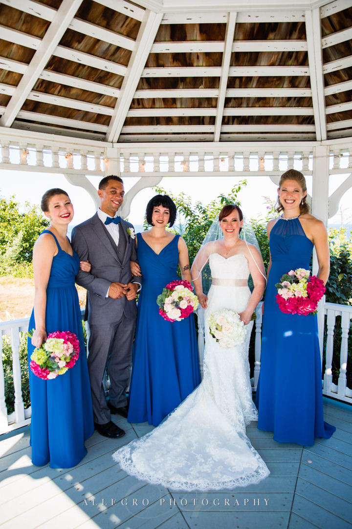 mixed gender wedding party - photo by allegro photography