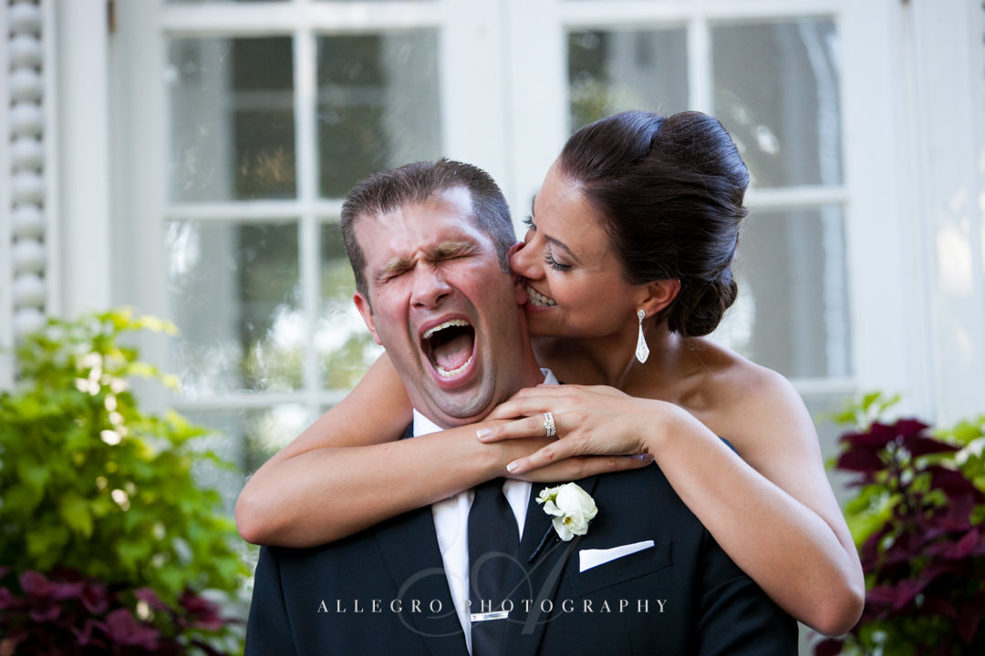 goofy bride and groom bristol RI - photographed by allegro photography