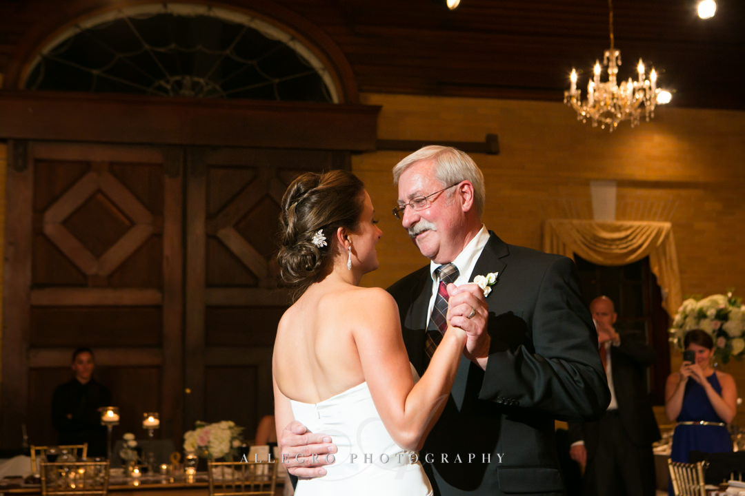father daughter first dance linden place - photographed by allegro photography