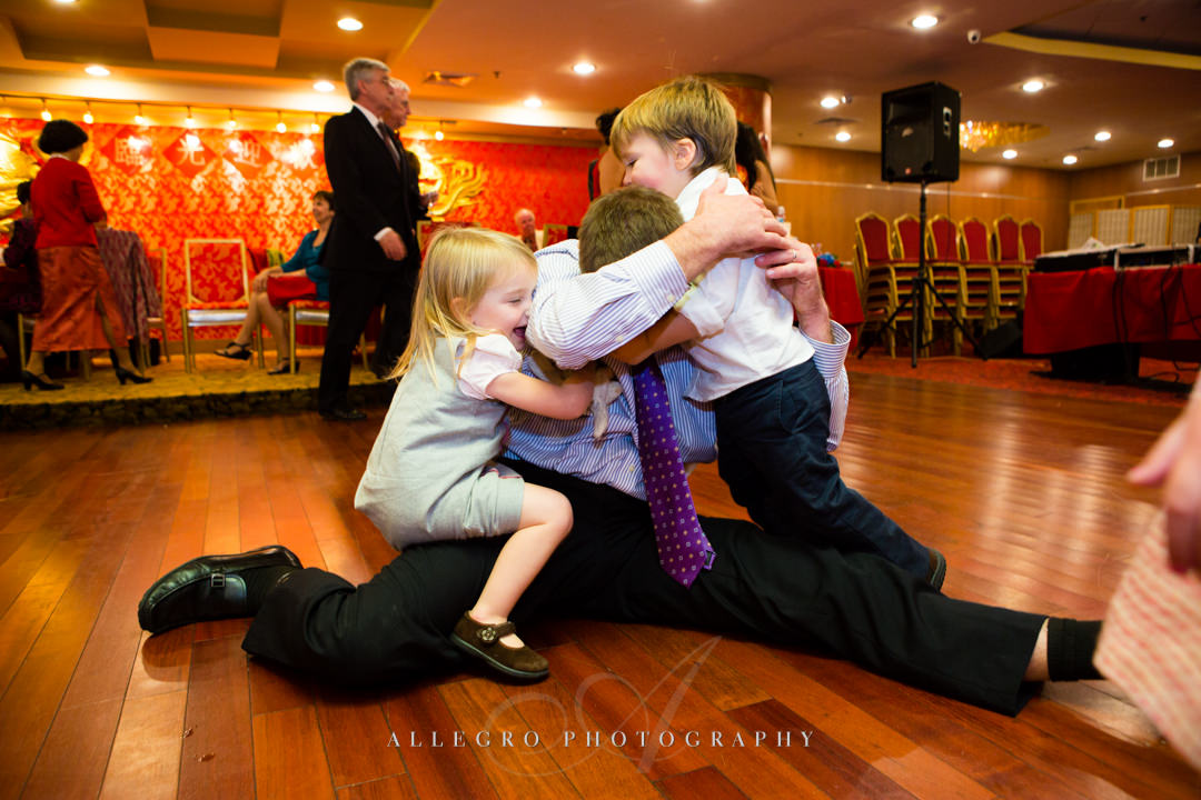 wedding reception with kids boston - photographed by allegro photography