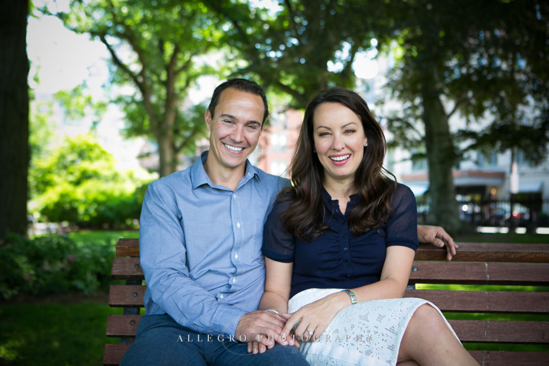 boston public gardens engagement - Photographed by Allegro Photography