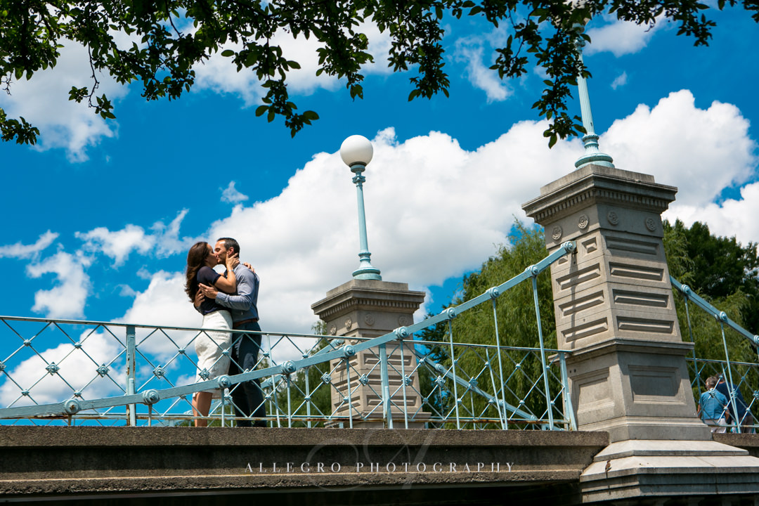 boston public gardens engagement photo - photographed by allegro photography