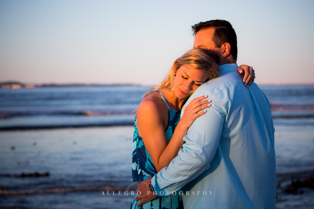 Boston Couple's beach engagement session - Photographed by Allegro Photography
