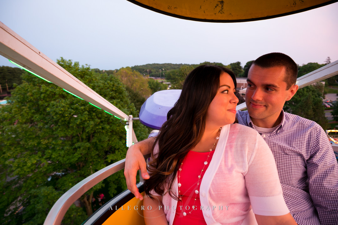 ferris wheel engagement photo - photographed by allegro photography