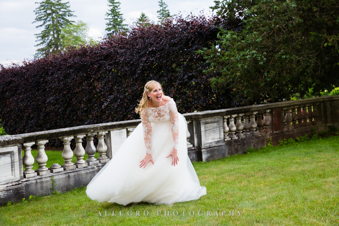Beautiful bride laughing outside | Allegro Photography