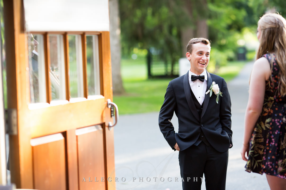 Groom's son smiling at parents wedding | Allegro Photography