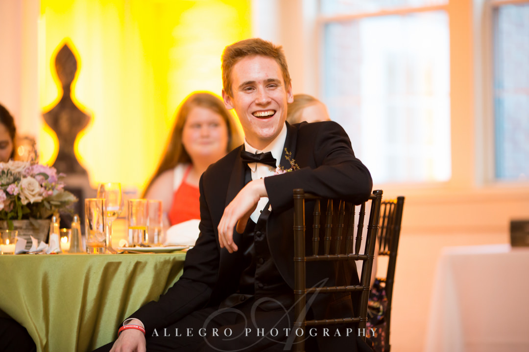 Son of bride laughs at seeing his new step-dad on dance floor | Allegro Photography